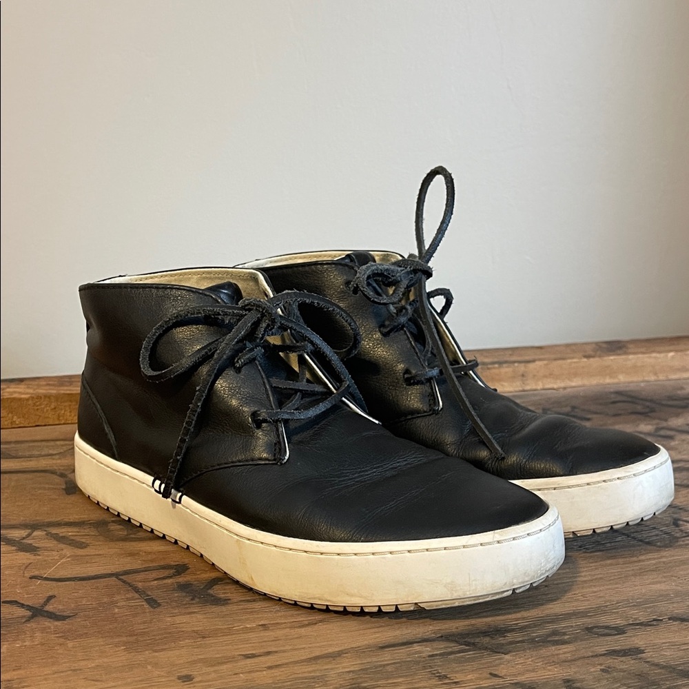Sperry Black Leather High Top